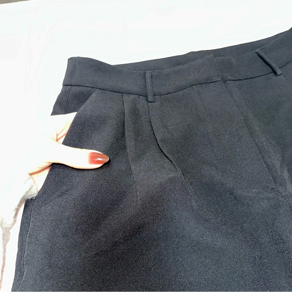 NWT High Waisted Wide Leg Black Dress Pants - Picture 8 of 16